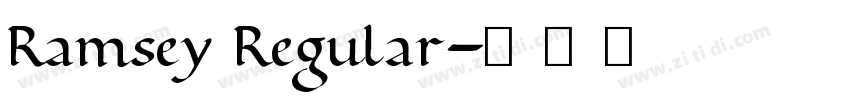 Ramsey Regular字体转换
